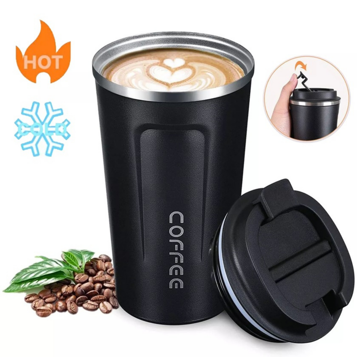 Thermobecher Edelstahl 380-510 ml Kaffeebecher to go