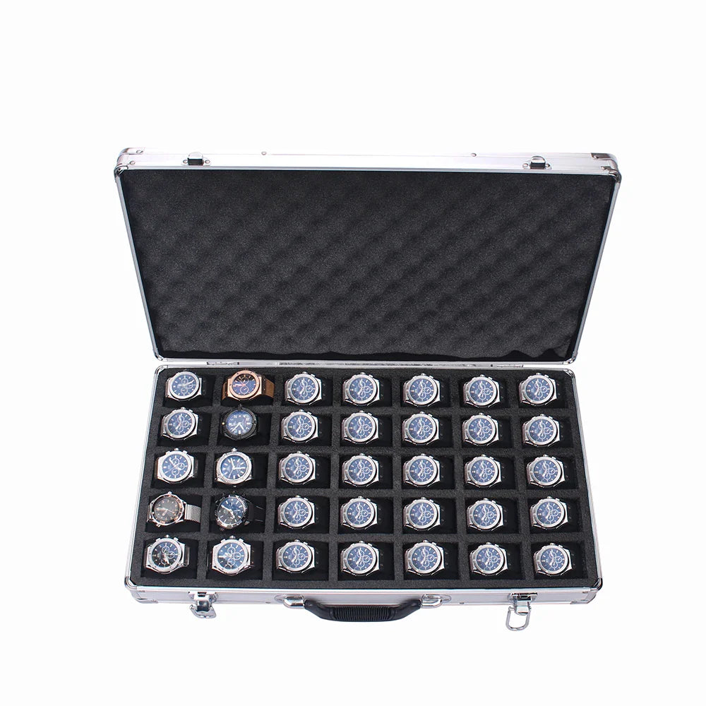Uhrenkoffer Transportkoffer Box Case 35 Uhren Schmuckkoffer Uhrenkasten Uhrenbox