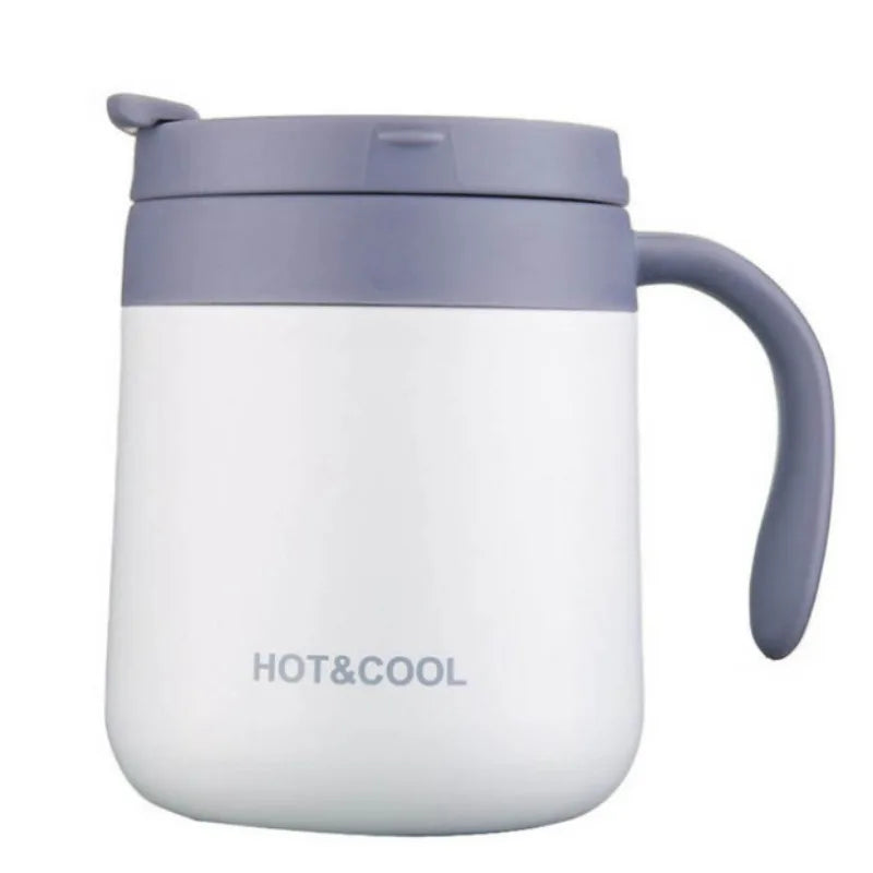 Thermobecher Edelstahl 350ml Kaffeebecher to go Griff Kaffeetasse Henkel