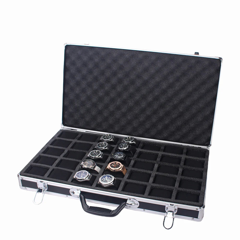Uhrenkoffer Transportkoffer Box Case 35 Uhren Schmuckkoffer Uhrenkasten Uhrenbox