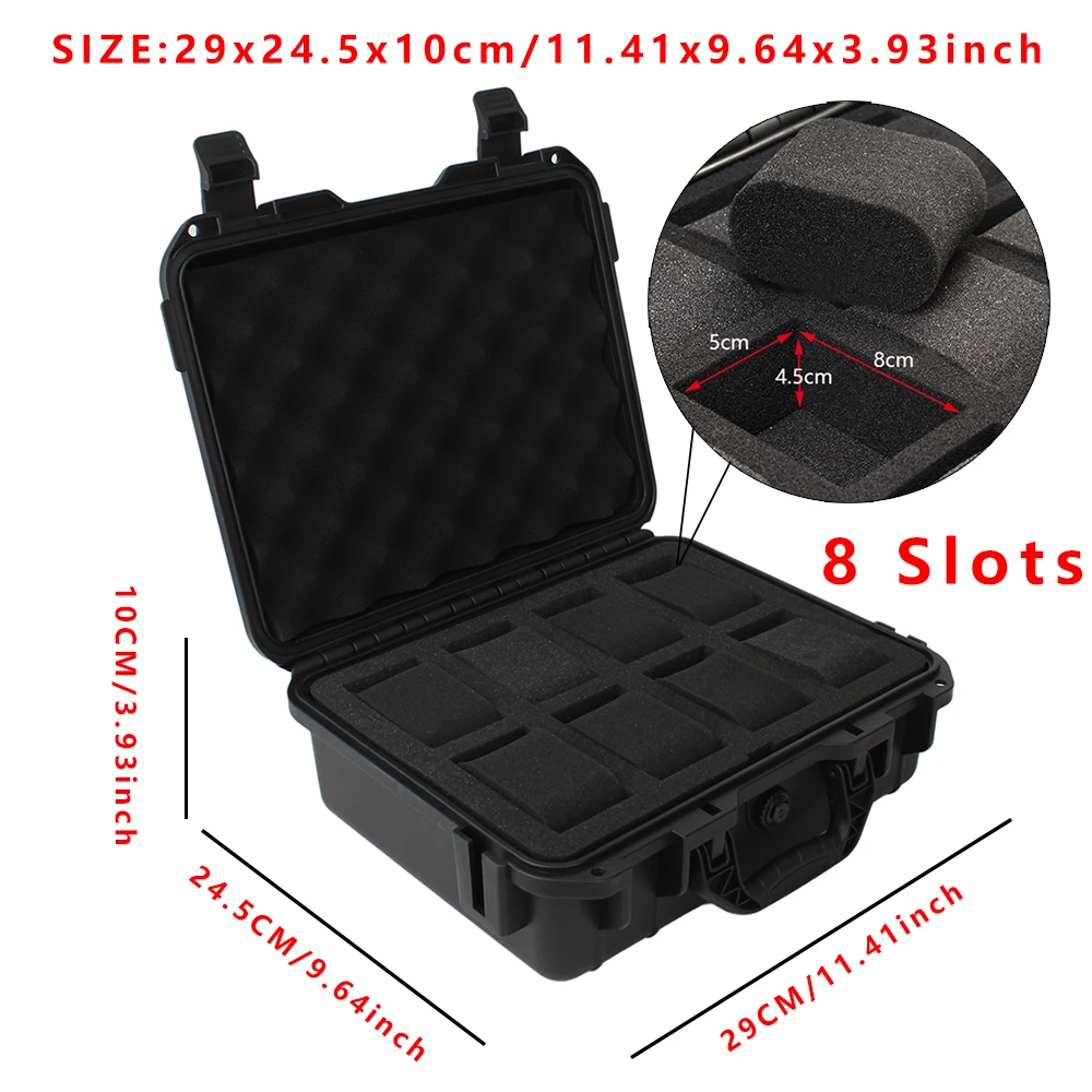 Uhrenkoffer Transportkoffer Box Case 8 Uhren stoßfest wasserdicht staubdicht