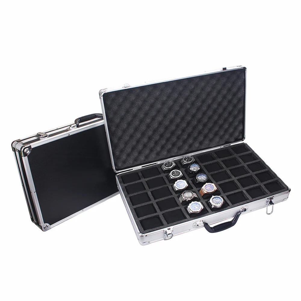 Uhrenkoffer Transportkoffer Box Case 35 Uhren Schmuckkoffer Uhrenkasten Uhrenbox