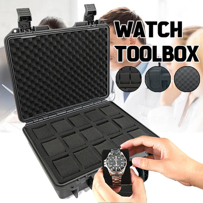 Uhrenkoffer Transportkoffer Box Case 15 Uhren stoßfest wasserdicht staubdicht