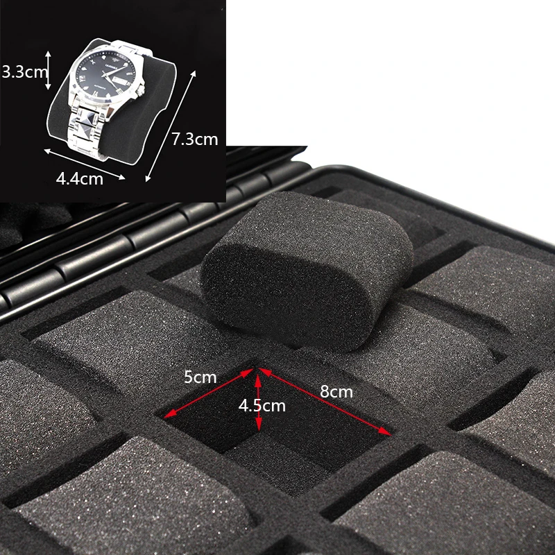 Uhrenkoffer Transportkoffer Box Case 8 Uhren stoßfest wasserdicht staubdicht