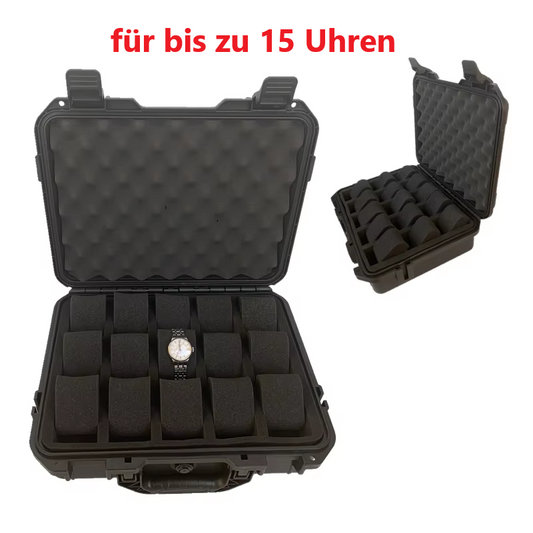 Uhrenkoffer Transportkoffer Box Case 15 Uhren stoßfest wasserdicht staubdicht