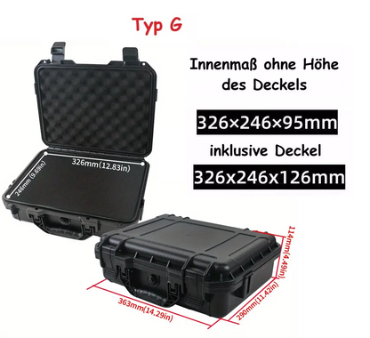 Echolotkoffer Box für Drohnen, RC, gopro  Schaumstoff Wasserdicht Outdoor Transportbox hardcase Zoll